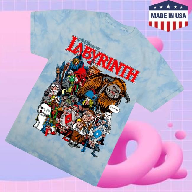 Cavitycolors Merch Store Labyrinth Goblin City - Tie-Dye Hooded Sweatshirt