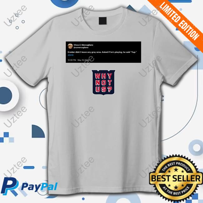 Blueshirtsbreakaway Merch Kreider Yup Tweet Why Not Us Tank Top