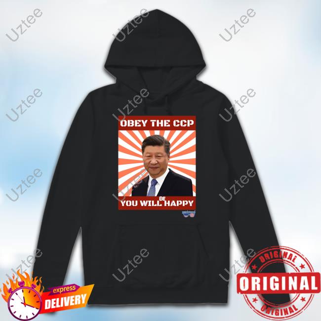 Brendan Kavanagh Wearing Xi Jinping Obey The Ccp You Will Be Happy Hooded Sweatshirt