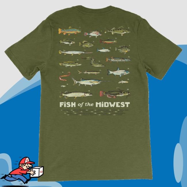 Official United State Of Indiana Merch Fish Of The Midwest Tee