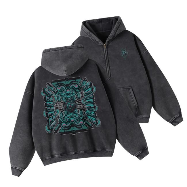 Thought Process Music Merch Blooming Zip Up Hoodie
