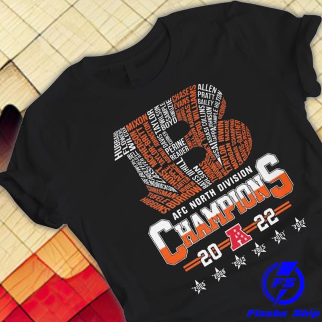 Cincinnati Bengals Player Names 2022 Afc North Division Champions shirt
