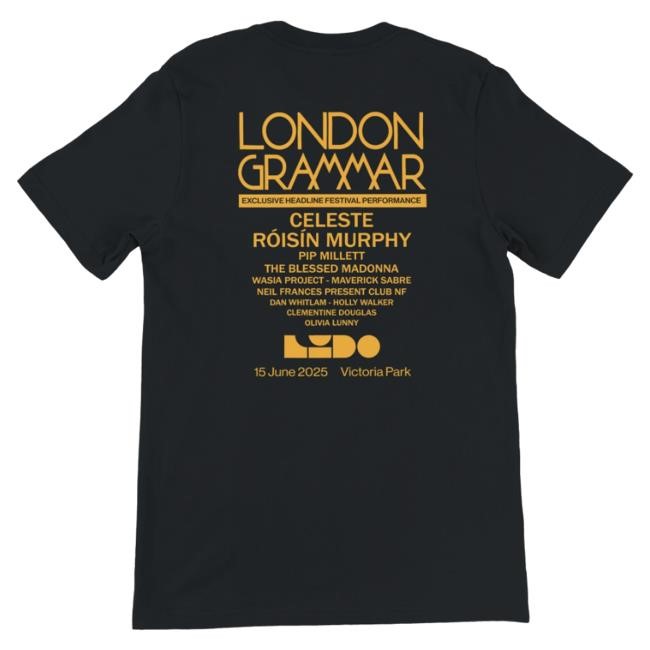 Lido Festival Store 2025 London Grammar Event Crewneck Long Sleeve Shirt