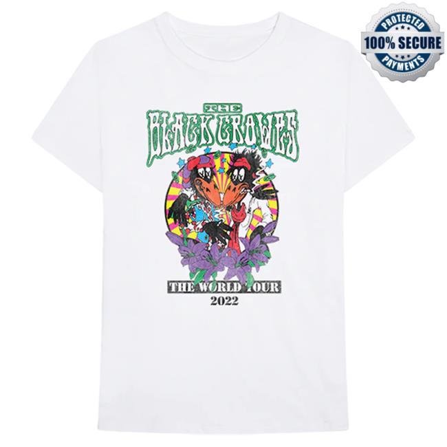 Official The Black Crowes The Black Crowes World Tour 2022 Dates White Top Shirt