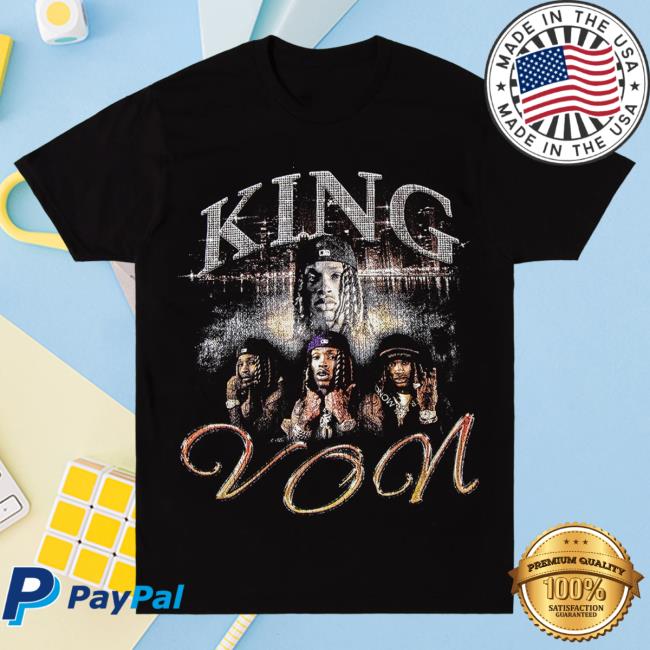 Official Merch Bar Store King Von Vons City Attractive Shirt Black MerchBar KingVon Apparel Clothing Shop