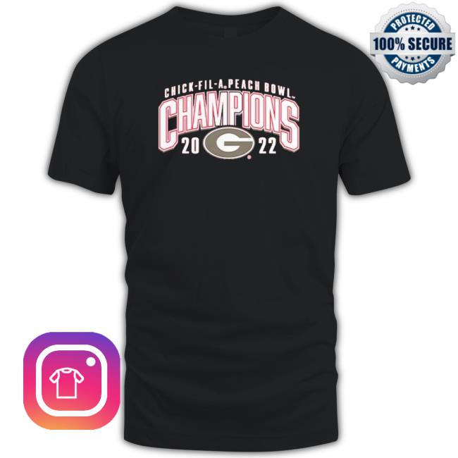 Georgia Bulldogs College Football Playoff 2022 Peach Bowl Champions Tee Shirt