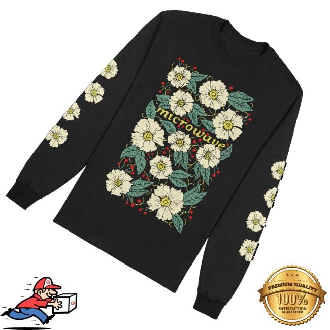 Trending Microwave Merch Flowers Hoodie Black
