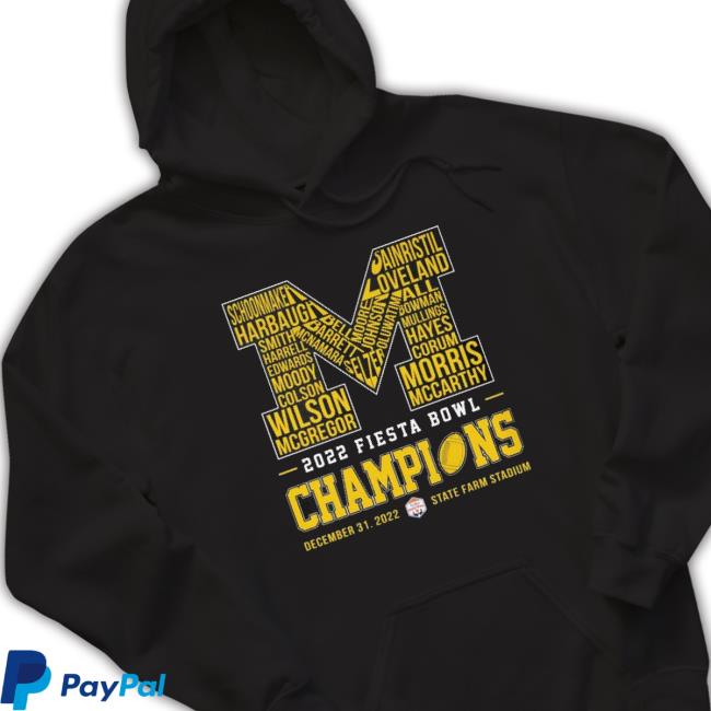 Michigan Wolverines 2022 Fiesta Bowl Champions 2022 T-shirt Michigan Wolverines 2022 Fiesta Bowl Champions 2022 Hooded Sweatshirt