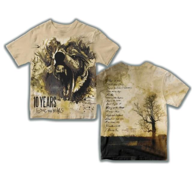 10 Years Feeding The Wolves Album Cover 3D New Shirt