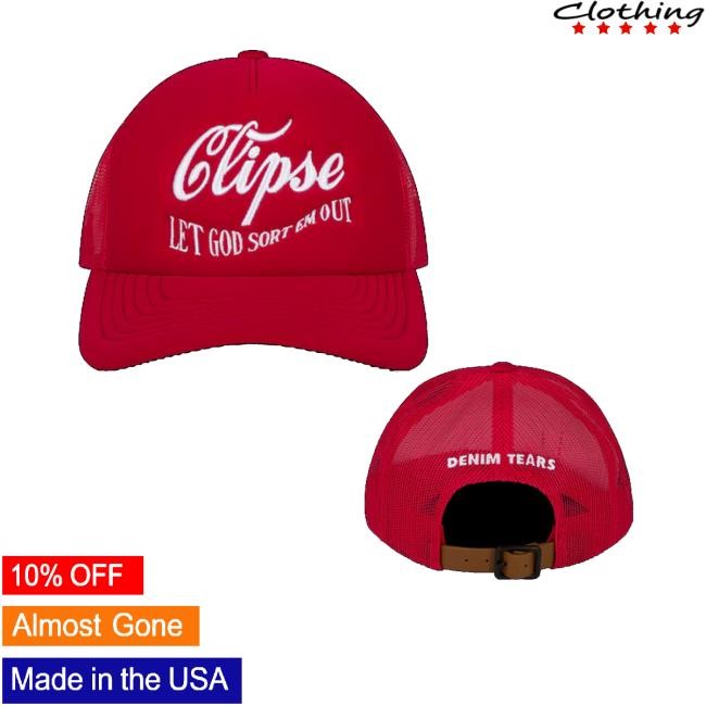 Let God Sort Em Out Merch Denim Tears X Clipse Trucker Hat