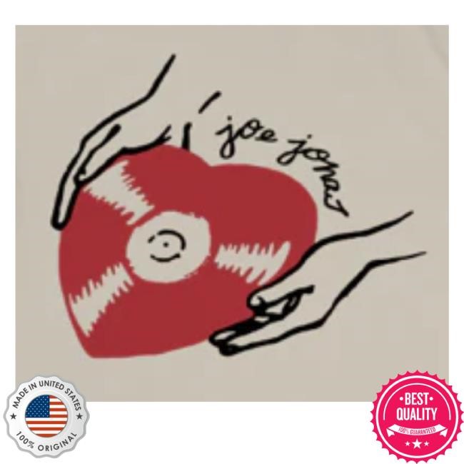 Official Joe Jonas Merch Heart Record T-Shirt, Hoodie, Tank Top, Sweater And Long Sleeve T-Shirt Red