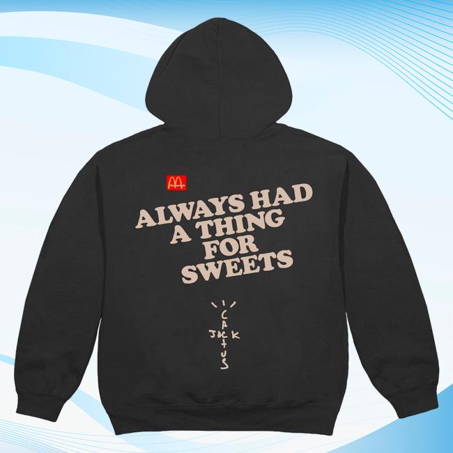 Official Travis Scott Merch Store Travis Scott X Mcdonald's Apple Pie Sweatshirt Washed Black TravisScott Shop