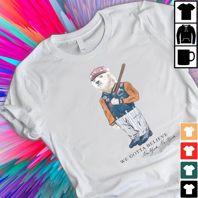Gotta Believe Polar Bear White Hooded Sweatshirt