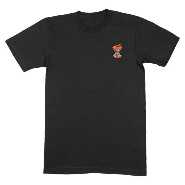 Official Shreddy Lyfe Merch Apple Shirt Black Tee Shirt