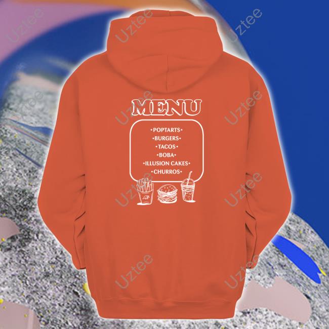 Menu Poptarts Burgers Tacos Boba Illusion Cakes Churros T Shirt The Try Guys