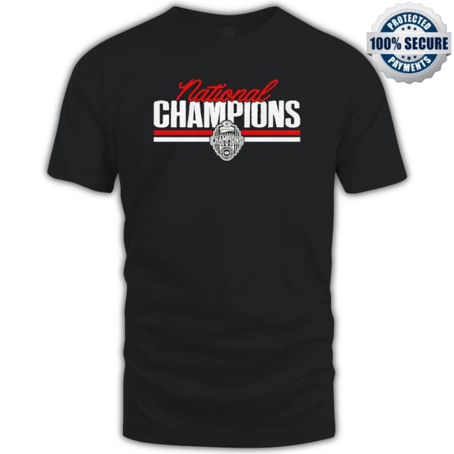 Georgia Bulldogs National Champions Script Block Classic Shirt Georgia Bulldogs National Champions Script Block Tee Shirt