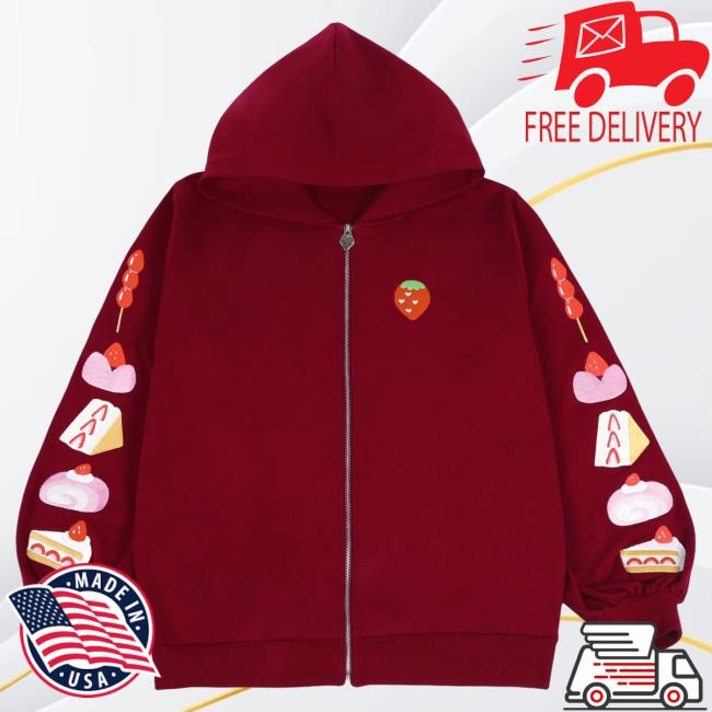 Official Emirichu Merch Store Emirichu Strawberry Pullover Sweatshirt - Maroon Emirichu Shop