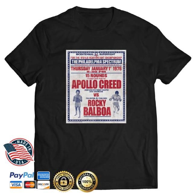 Sly Stallone Shop Merch Rocky I Vintage Fight Poster T-Shirt