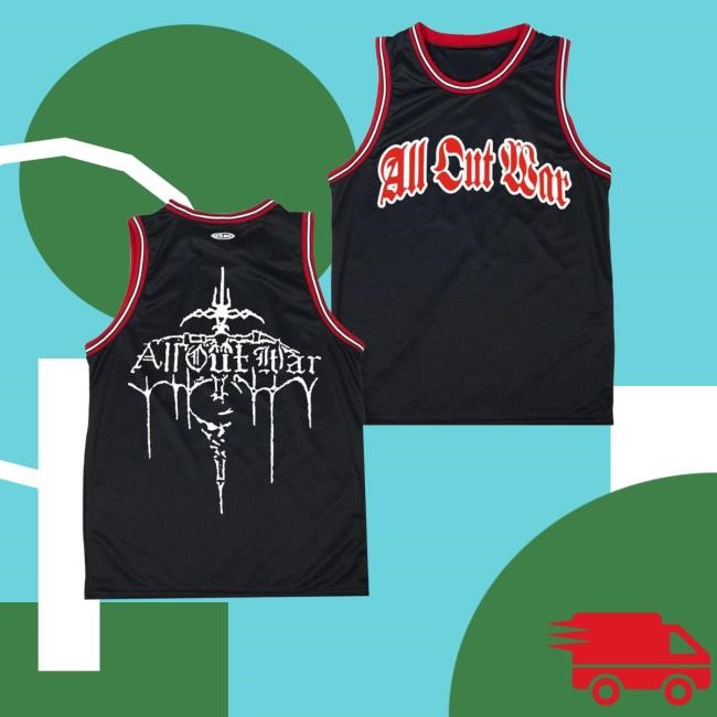 Coldcuts Merch All Out War Logo Basketball Jersey