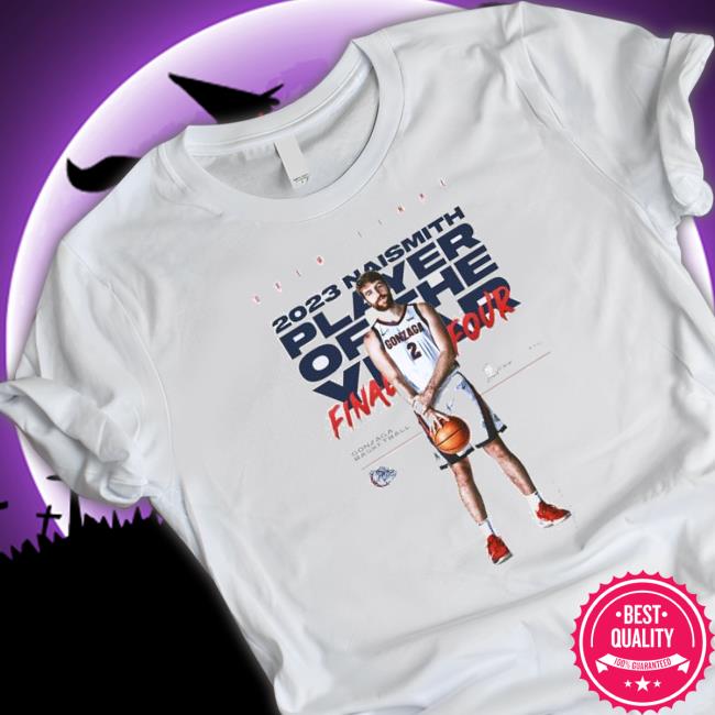 Gonzaga Bulldogs Drew Timme 2023 Naismith Player Of The Year Final Four Signature Shirt