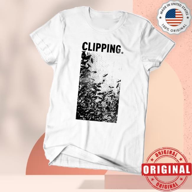 Clipping Merch Store Shop Bees White Hoodie Sweatshirt Clipping Merch Bees White Sweatshirt