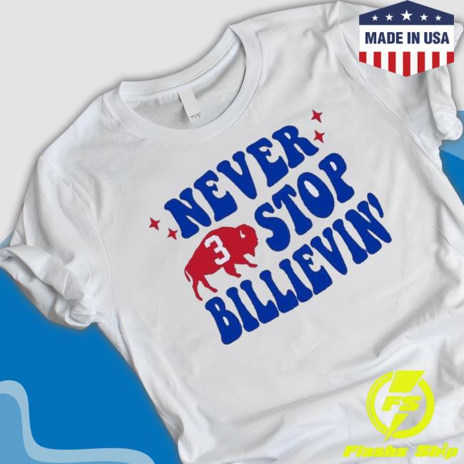 Never Stop Billievin’ Damar Hamlin Strong Hooded Sweatshirt Never Stop Billievin’ Damar Hamlin Strong Crewneck Sweatshirt