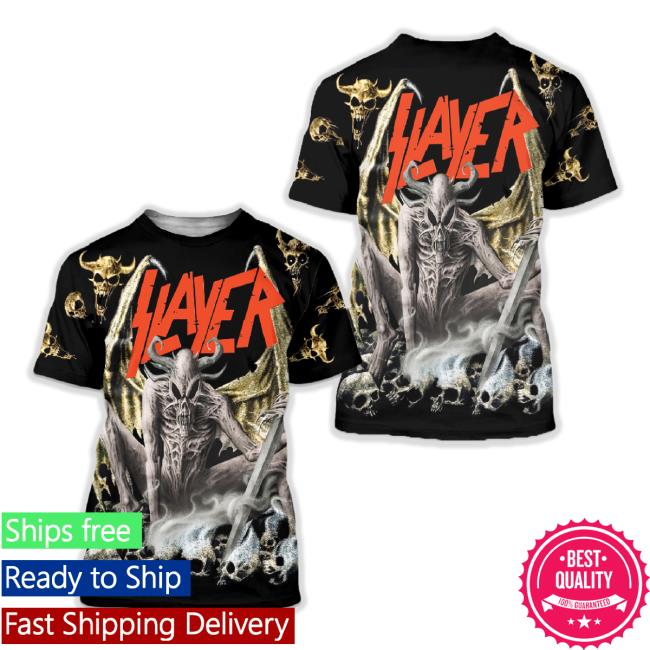 Slayer 1994 Vintage Long Sleeve T Shirt All Over Print Tee Thrash Metal Band Mega