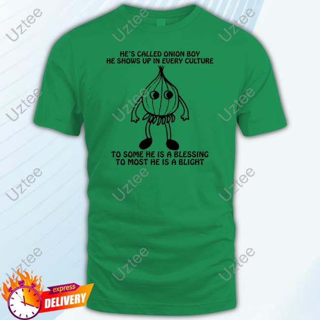 Thegoodshirts He's Called Onion Boy He Shows Up In Every Culture Crewneck Sweatshirt
