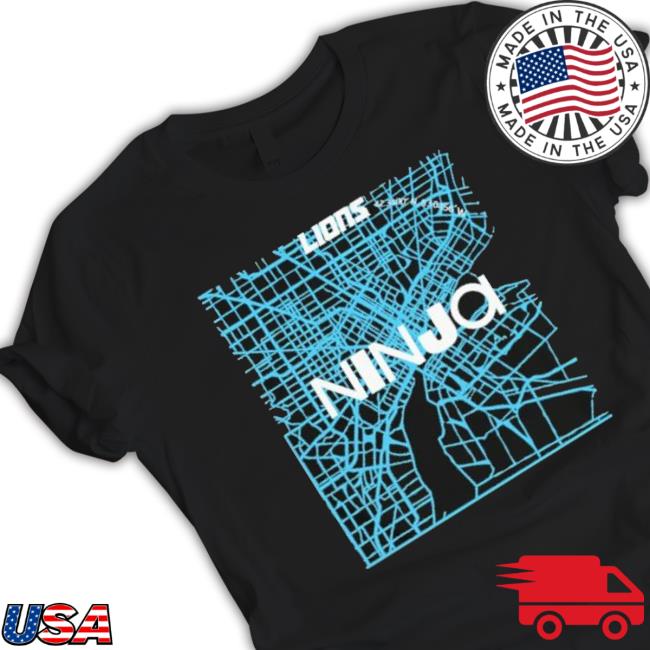 Official Ninja Detroit Lions Downtown Tee Shirt