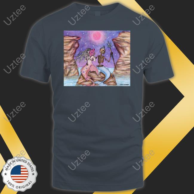 Mermaid & Skull Marcos Alvarado Sea Of Love Tee Shirt