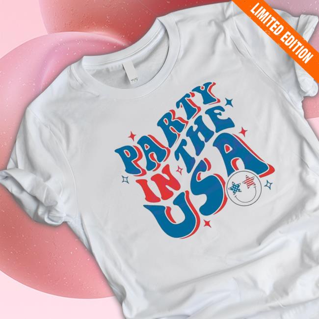 Party In The Usa Funny 4Th Of July Smiley Face shirt, hoodie, tank top, sweater and long sleeve t-shirt