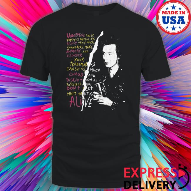Sid Vicious Anarchy And Disorder Punk Rock Retro Unisex shirt