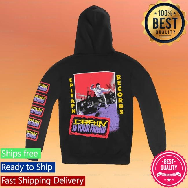Drain Merch Store Shop Drain Badge Pull Hoodie
