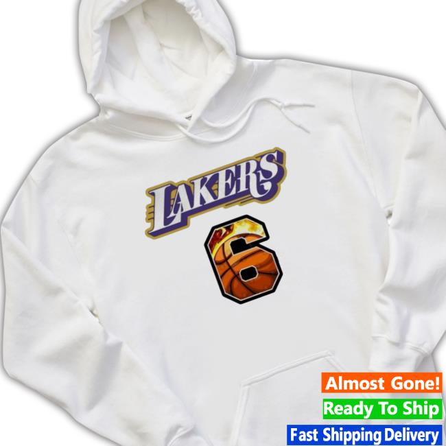 Official Los Angeles Lakers No 6 Shirts Official Los Angeles Lakers No 6 Sweaters