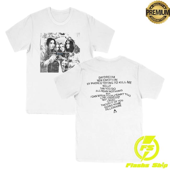 Official Merch Bar The Aces Store Umi Tracklist Tour T-Shirts White MerchBar Shop