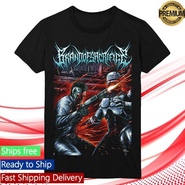 Brand Of Sacrifice Merch Terminator Vs. Robocop Black Shirts