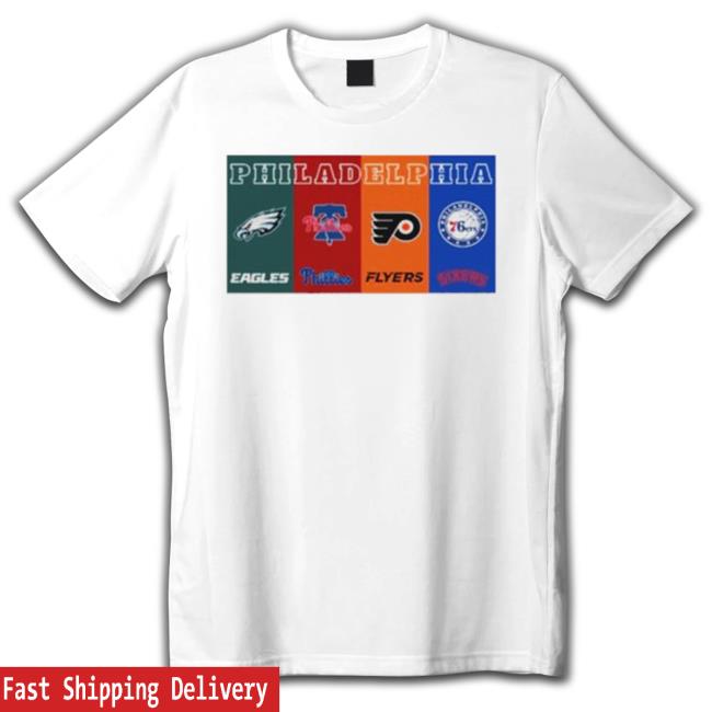 Philly Sports Eagles Phillies Flyers Sixers Crewneck Sweatshirt