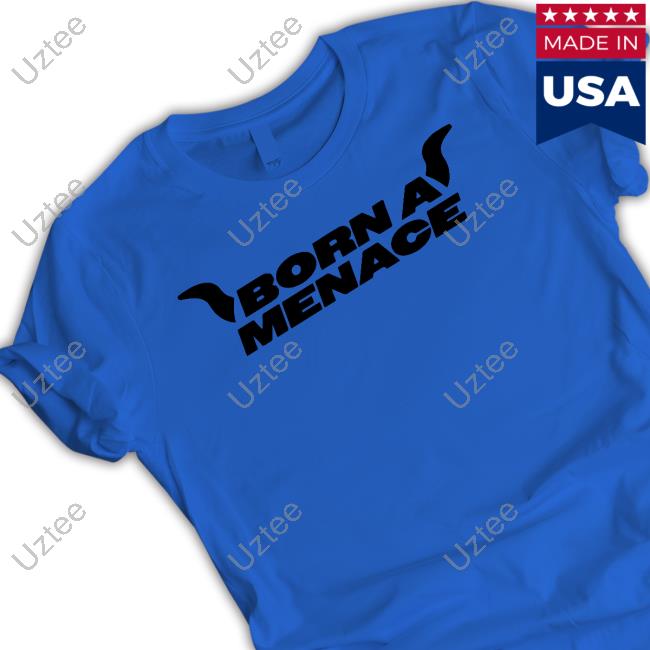 Born A Menace Biker Horn Red Shirt