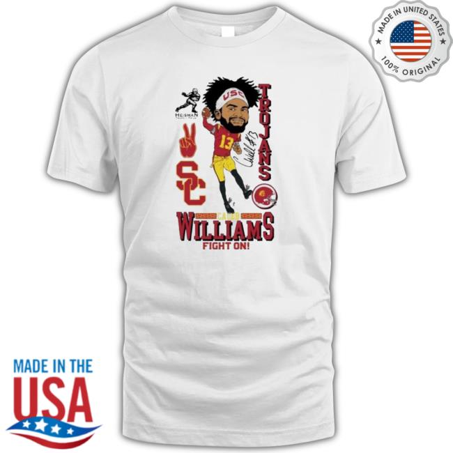 Official Usc Trojans Caleb Williams Fight On 2022 Heisman Trophy Winner Signature Crewneck Sweatshirt