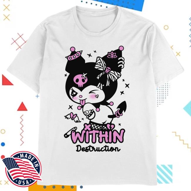 Official Merch Now Within Destruction Devil Kitty White Hot Shirt MerchNow