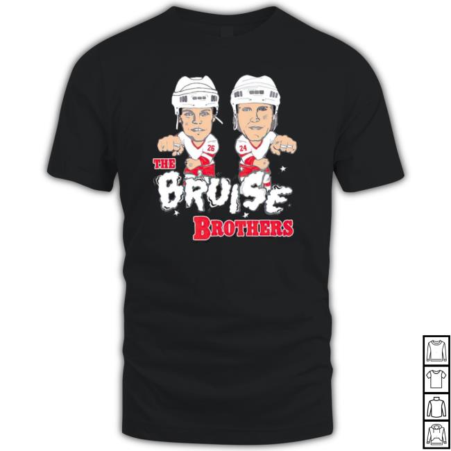 Joe Kocur And Bob Probert The Bruise Brothers Hooded Sweatshirt