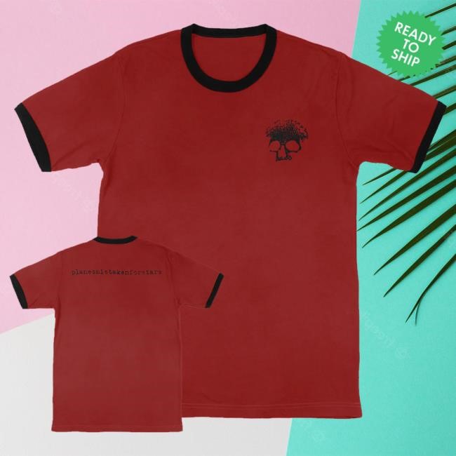 Deathwish Inc Merch Planes Mistaken For Stars Skull Red And Black Ringer t-shirt, hoodie, tank top, sweater and long sleeve t-shirt