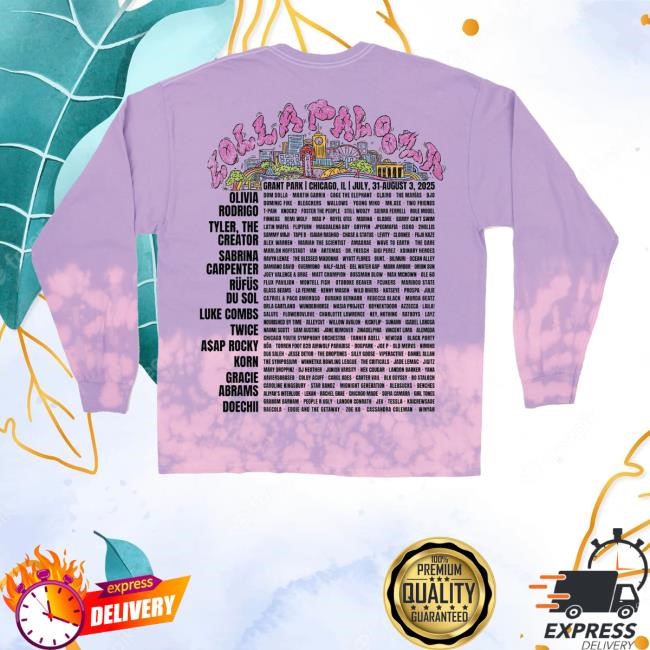 Lollapalooza Skyline Lineup Long Sleeve Shirt