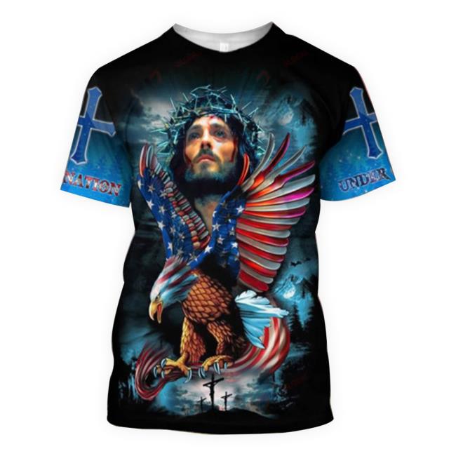 Jesus Eagle America One Nation Under God American Shirts Mother Day