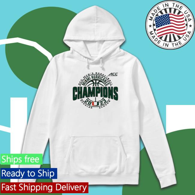 Acc Regular Season Champions 2023 Miami Hurricanes Mens Basketball Shirt