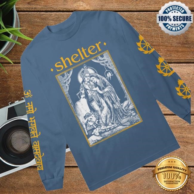 Official Merchnow Shelter Radha Krishna Indigo T Shirt