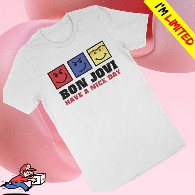 Bon Jovi Merch Shop Store Have A Nice Day White Tank Top