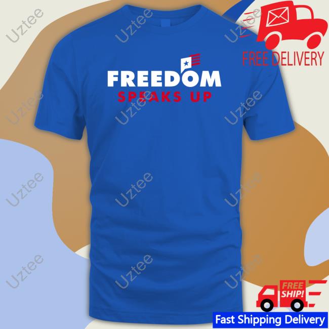 Walter Masterson Wearing Freedom Speaks Up T Shirt