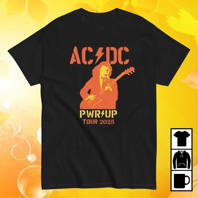 Official Acdc Are You Ready? Pwr Up 2025 Tour Aus Map Tee