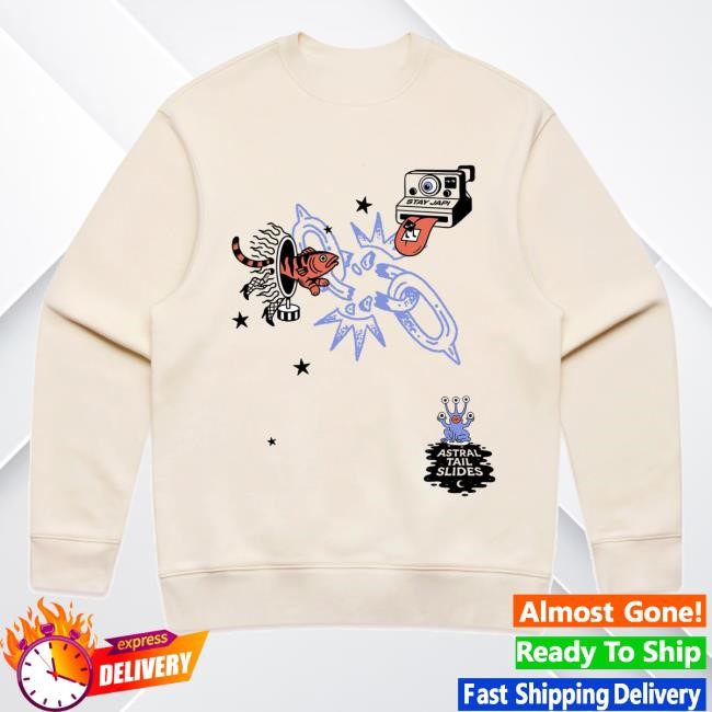 Official Japi No Worries Merch Shop Store Astral Tail Slides Sweatshirt